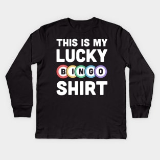 This Is My Lucky Bingo Shirt Kids Long Sleeve T-Shirt